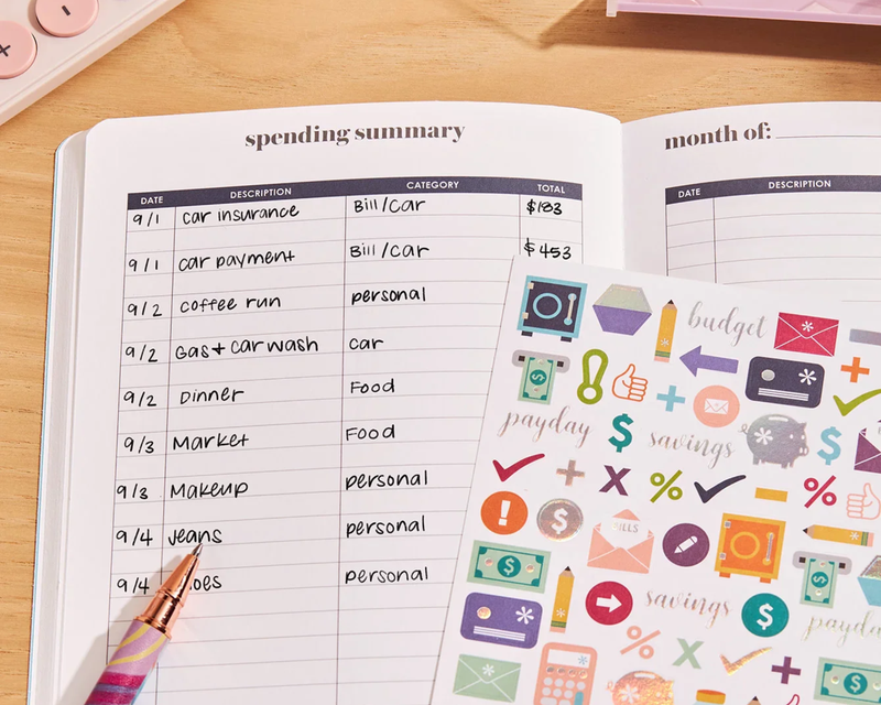 Abstract Circles PetitePlanner Budget Book