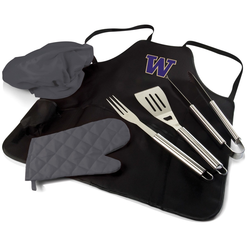 NCAA BBQ Apron Tote Pro Grill Set