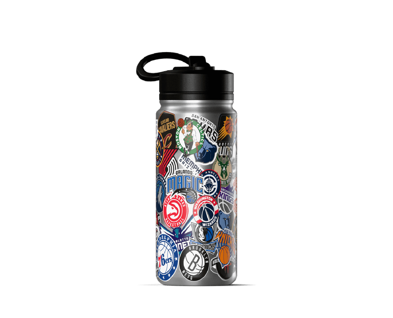NBA 20oz All Team Sticker Print Kids Water Bottle