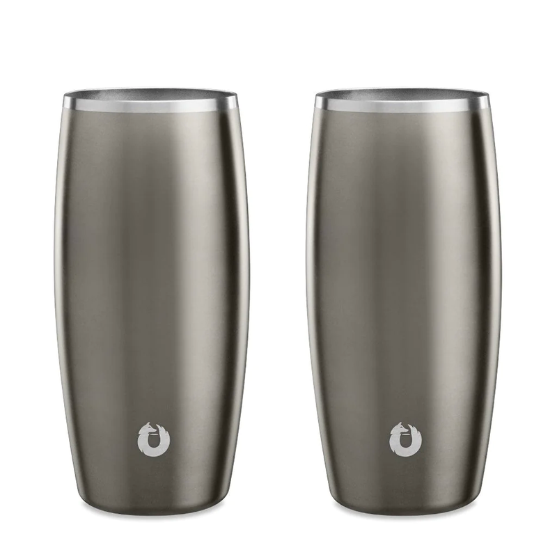 Stainless Steel Beer Glass, Set of 2