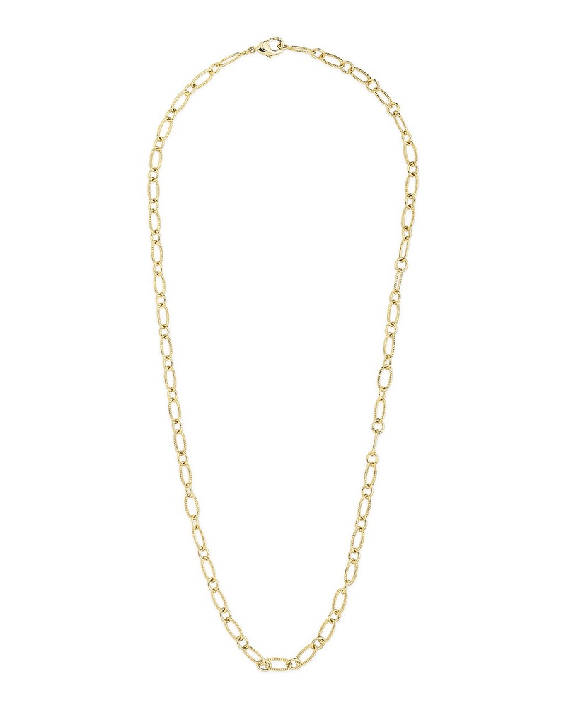 Textured Oval Link Chain