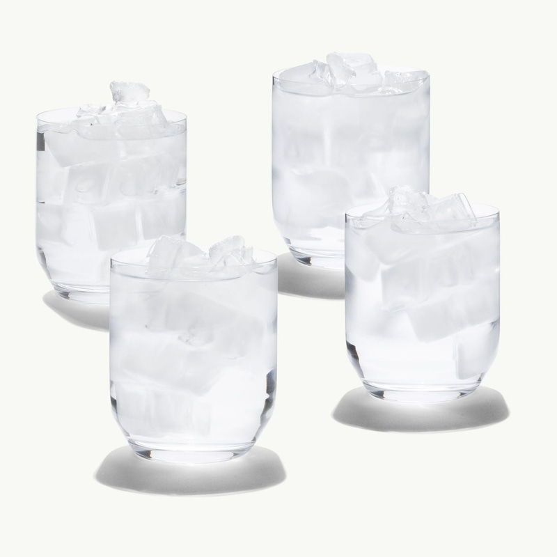 Crystal Drinking Glasses, Set of 4