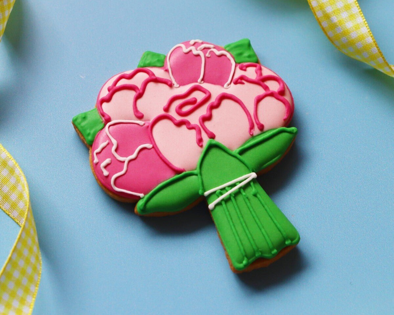 Bouquet Of Flowers Letterbox Biscuit