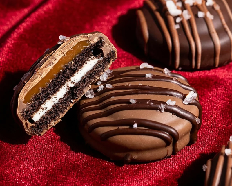 Belgian Chocolate-Dunked Sea Salt Caramel Oreos®