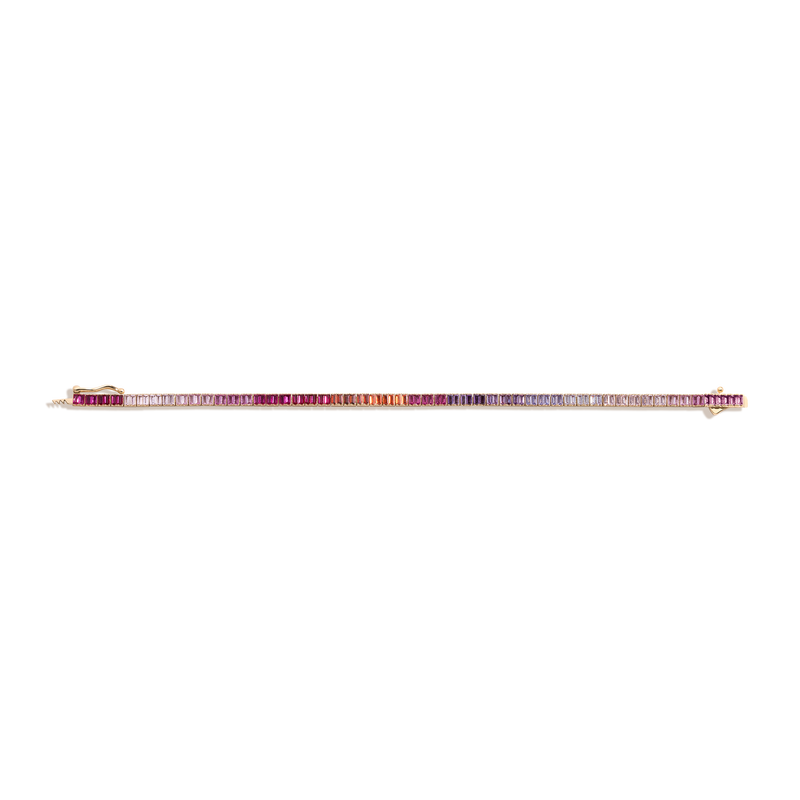 Pink Ombré Baguette Tennis Bracelet