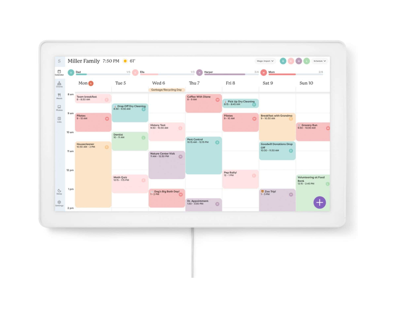 27" Touchscreen Smart Calendar and Family Organizer | White