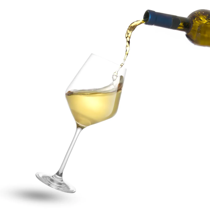 Layla European Crystal White Wine Glasses, Set of 4