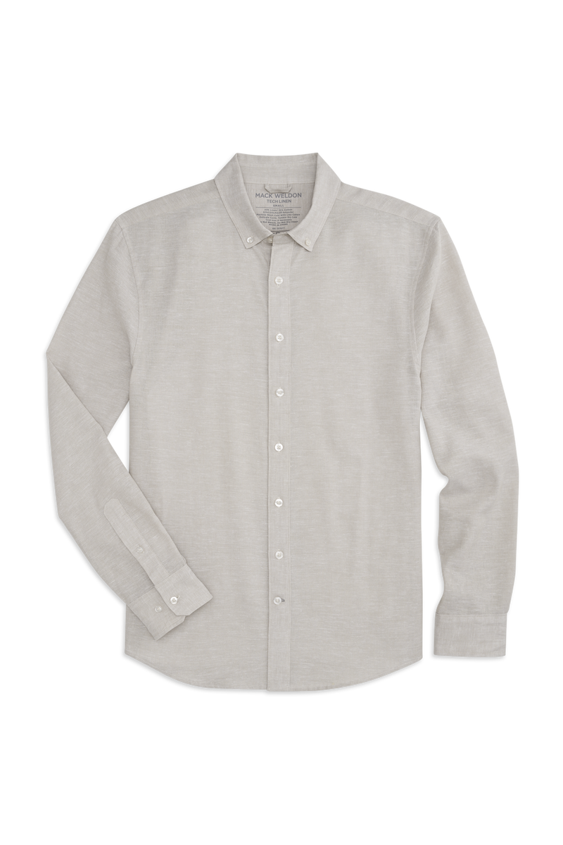 Tech Linen Long Sleeve Button Up