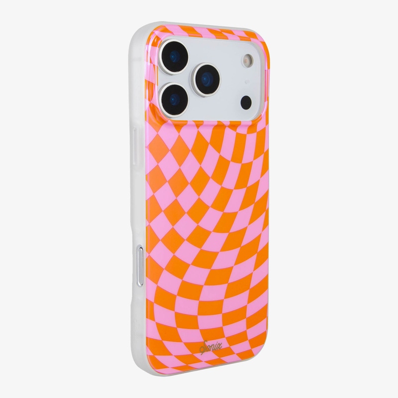 Checkmate Pink & Orange MagSafe® Compatible iPhone Case