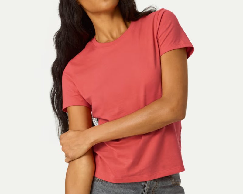 Women's Pima Cotton Slim Crew Neck T-Shirt