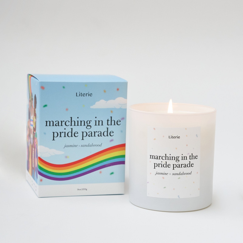 Marching in the Pride Parade Candle