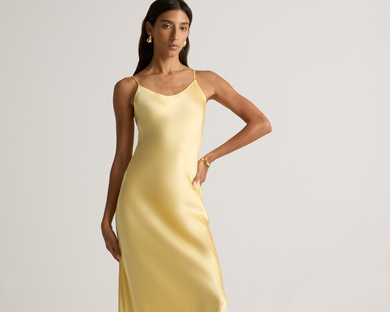 100% Washable Silk Maxi Slip Dress