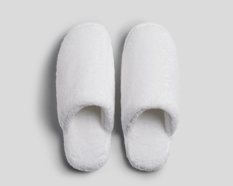 Classic Plush Slippers, White