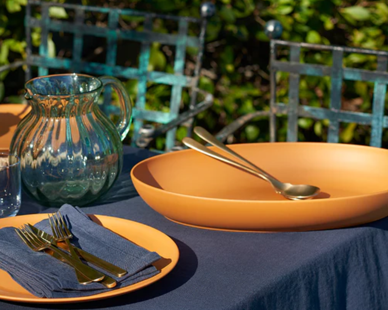 Outdoor Oval Low Serving Bowl