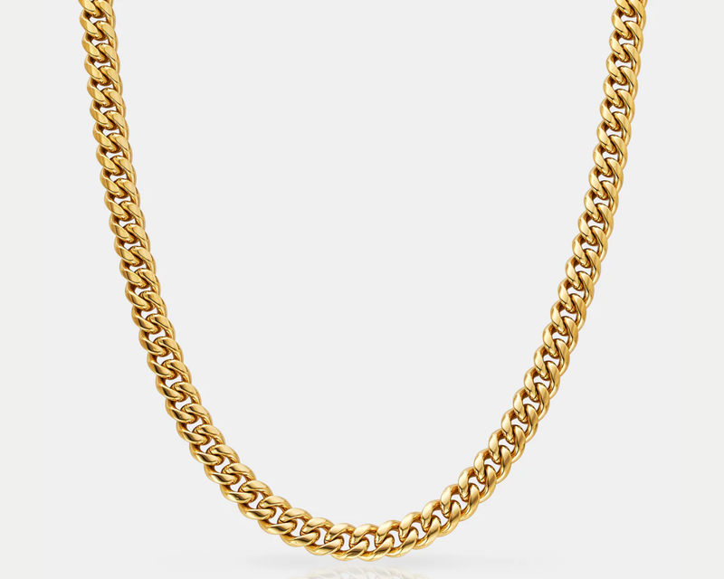 18K Gold Cuban Chain 8mm