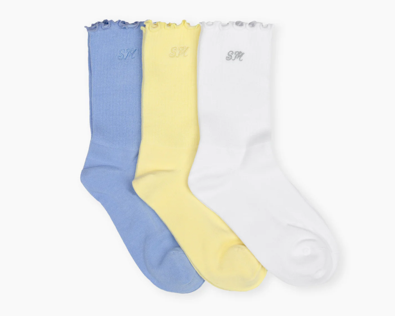 Lettuce Hem Ankle Sock 3-Pack