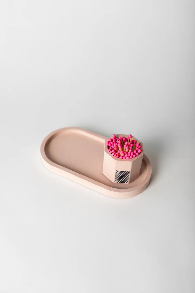 Pink Pill Tray 3 Piece Set