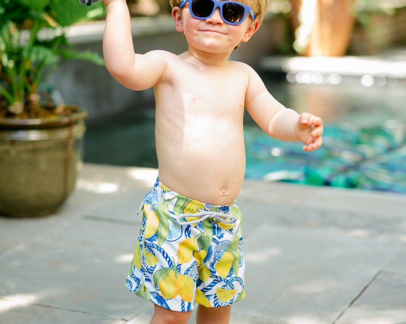 The Lemonade Stand Boys Swim Trunks UPF 50+