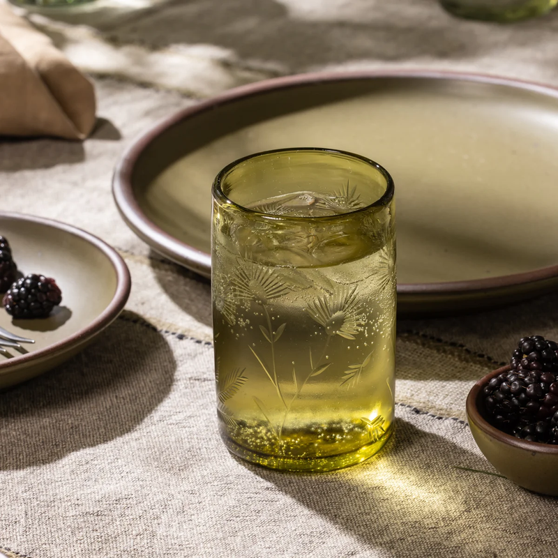 Etched Thistle Tumbler Set of 4