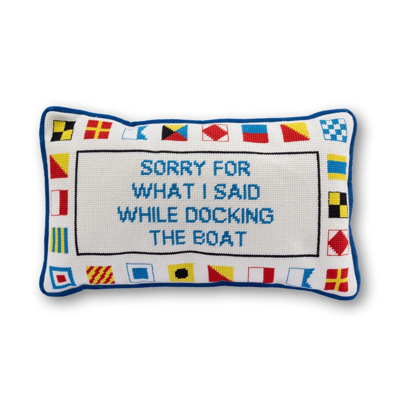 Sports Needlepoint Pillow