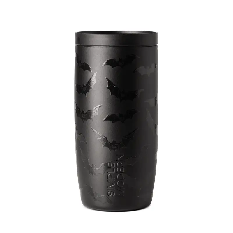 Voyager Pattern Tumbler with Clear Flip Lid & Straw, 16oz