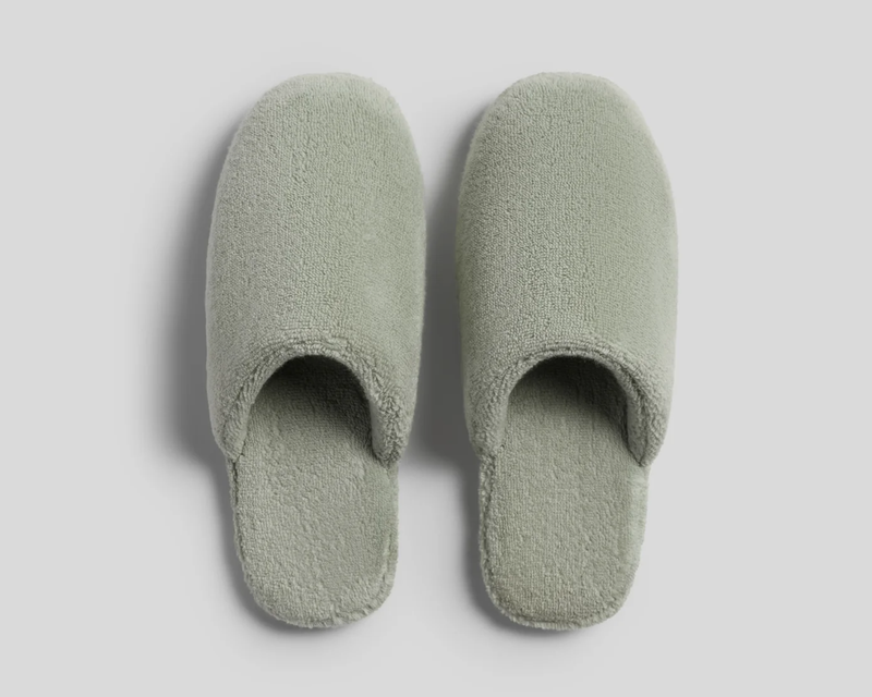 Classic Plush Slippers, Sage