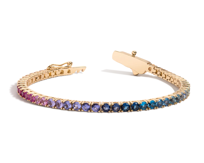Ombré Rainbow Tennis Bracelet