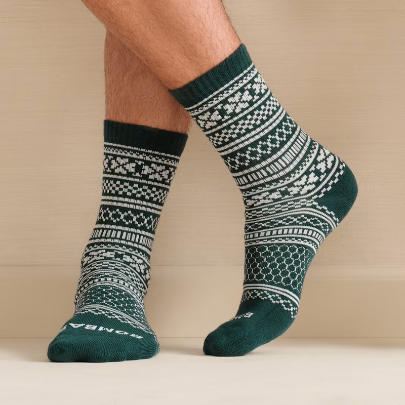 Men's Fair Isle Half Calf Sock 2-Pack Gift Box