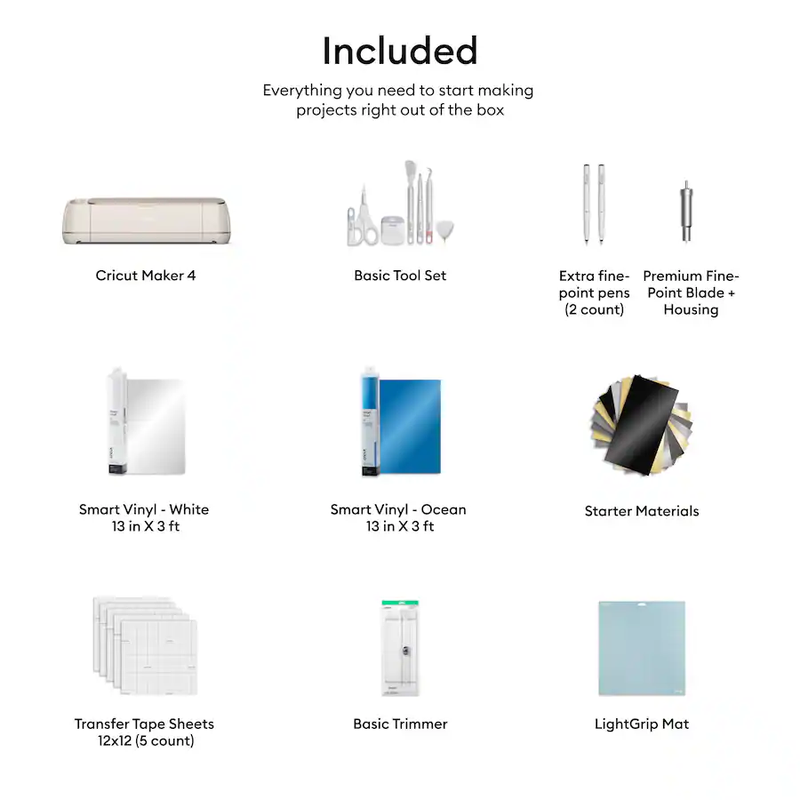 Cricut Maker 4 + Starter Bundle