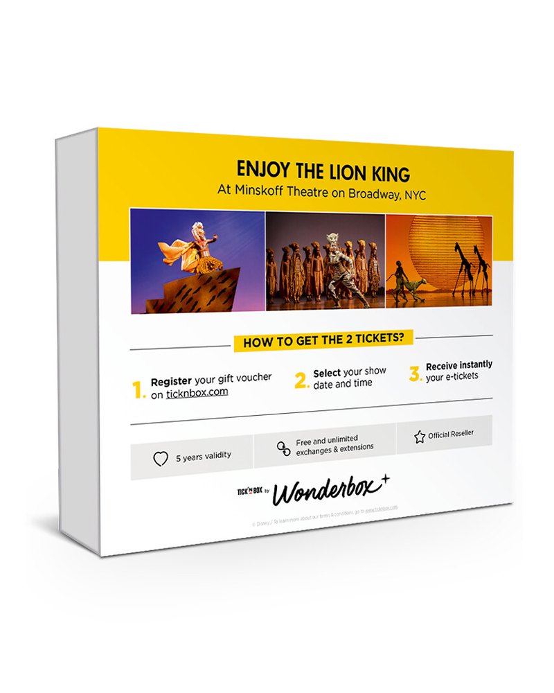 The Lion King Disney Musical, 2 Tickets for Broadway Show in New York City