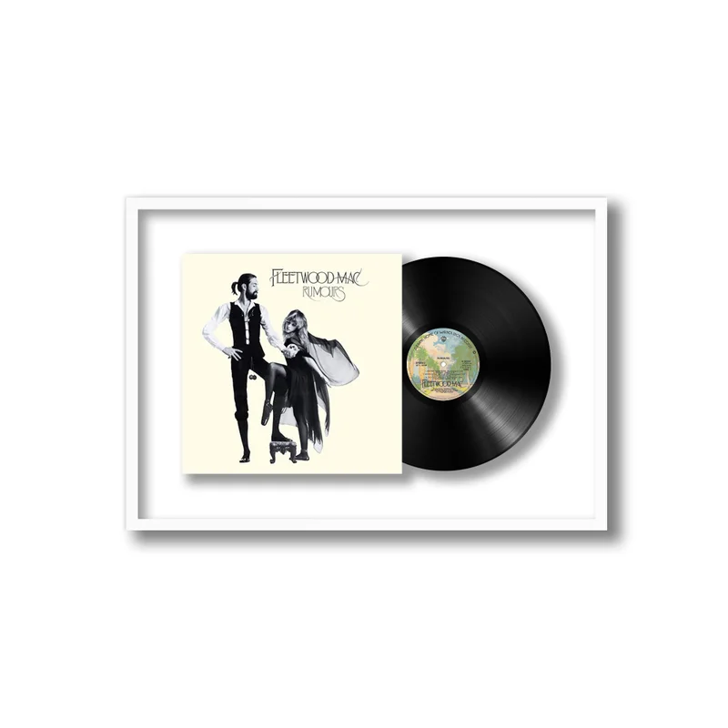 Shadowbox Framed Vinyl Album, White