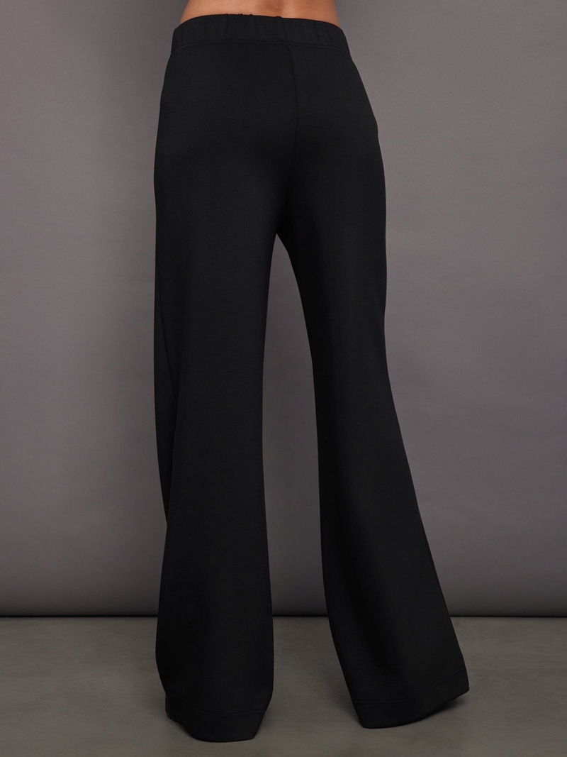 Pintuck Knit Pant in Interlock, Black