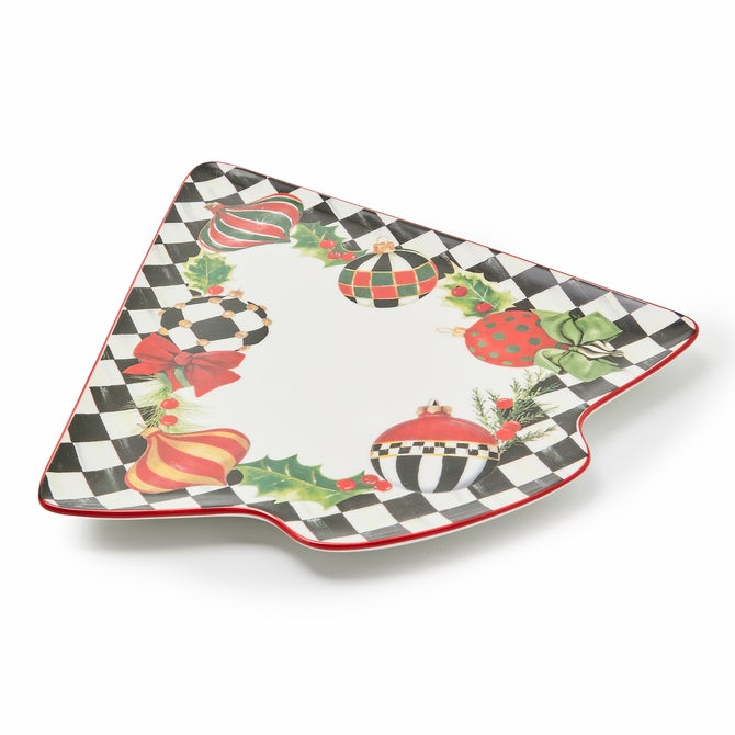 Deck The Halls Tree Serving Platter
