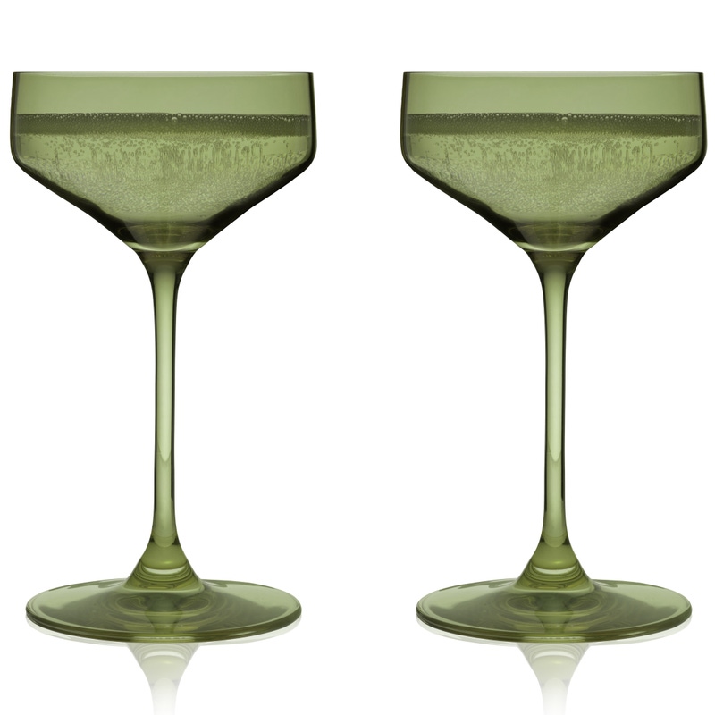Reserve Nouveau Crystal Coupe Glasses, Set of 2