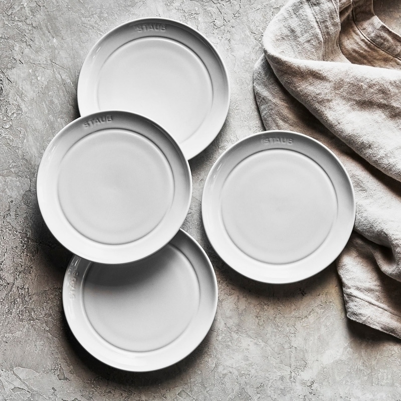 Ceramic 4-Piece Appetizer Plate Set