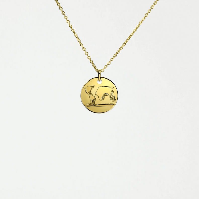 MadeByKwest world map country necklace - memory keeper gift - $174