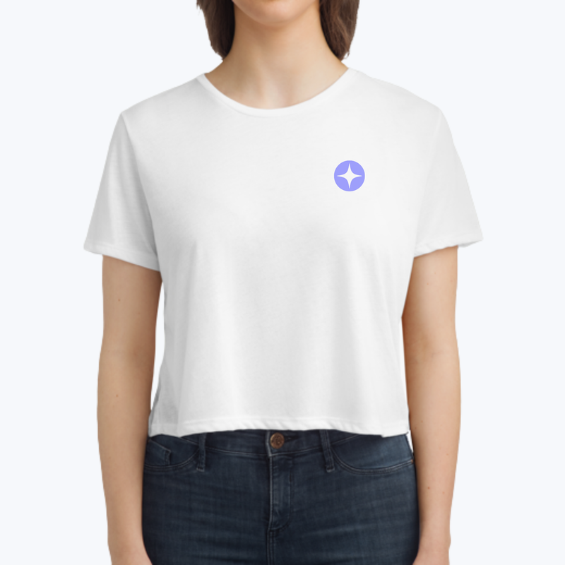 Branded Women's Flowy Cropped Tee