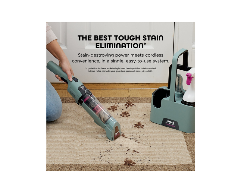 Shark - StainForce Cordless Portable Spot & Stain Cleaner with Dual-Activated Cleaning Solution - Hawaiian Gray