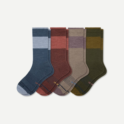 Men's Merino Wool Blend Calf Sock 4-Pack