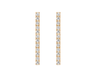 Lab Grown White Sapphire Tennis Earrings