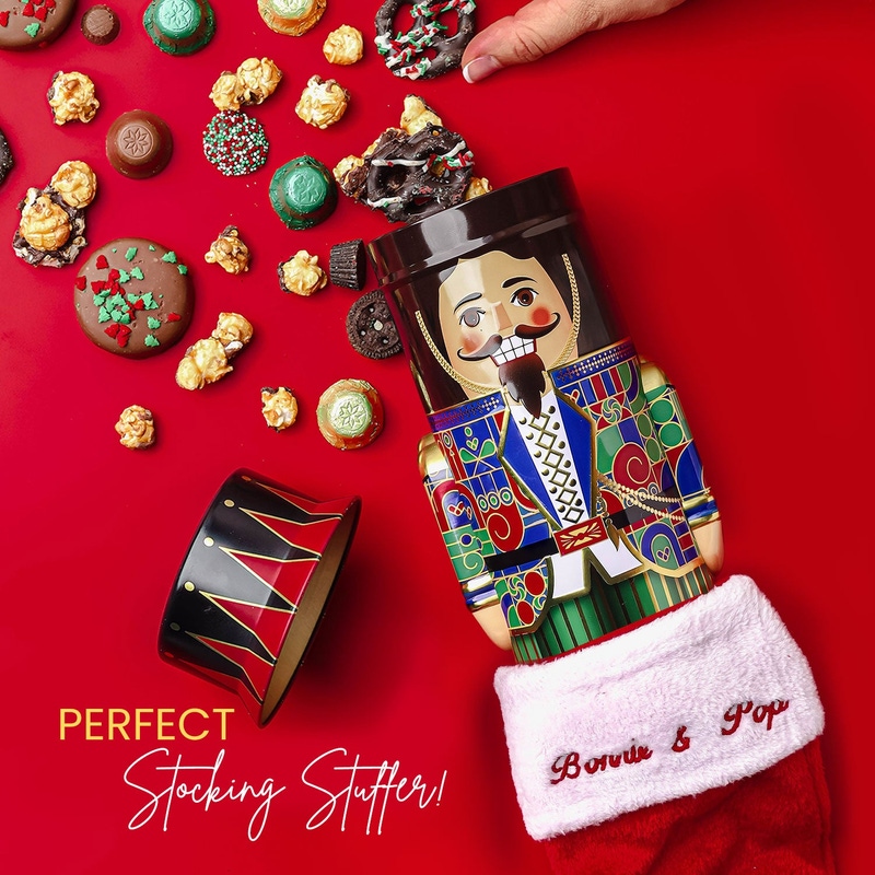 Nutcracker Gift Tin with Holiday Snack Mix