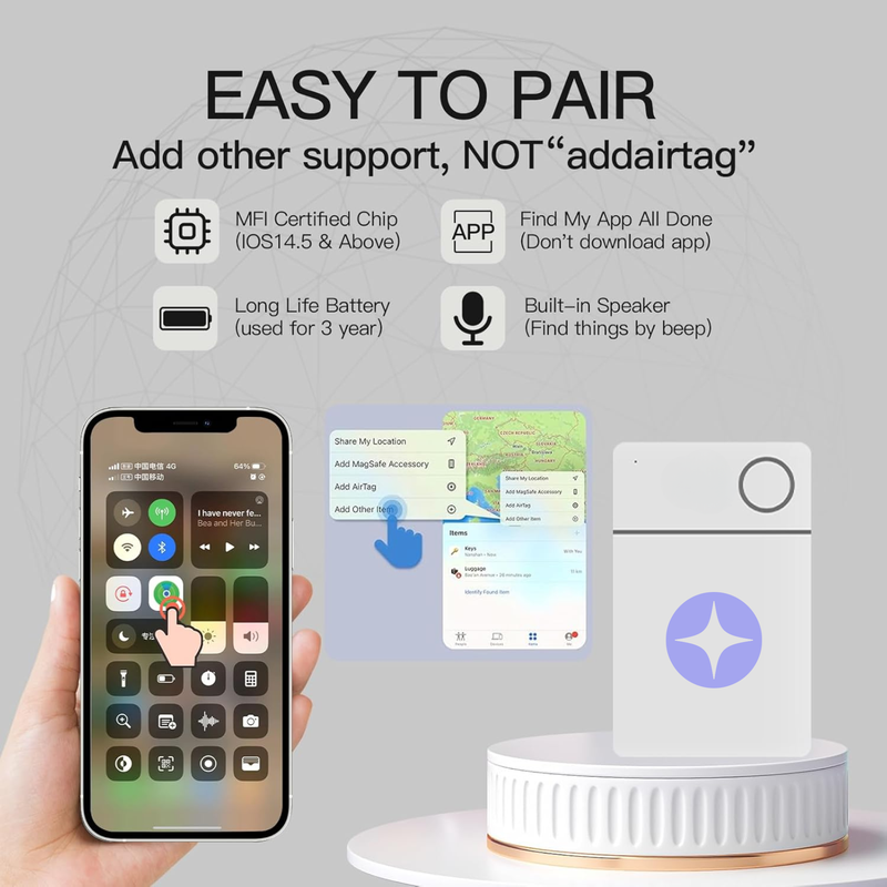 Branded Slim Bluebooth Tracking Card