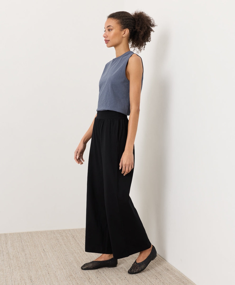 Women's Organic Easy Drape Pant, Black