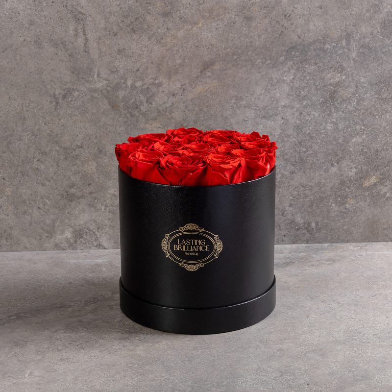 Signature 13 Red Roses In Black Box