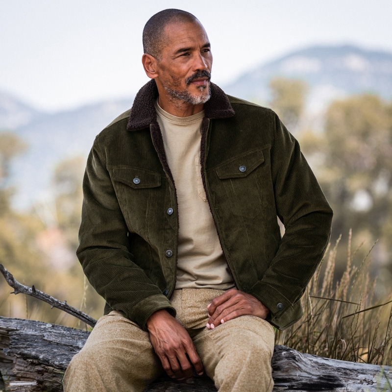 Montana Fleece-Lined Corduroy Trucker Jacket
