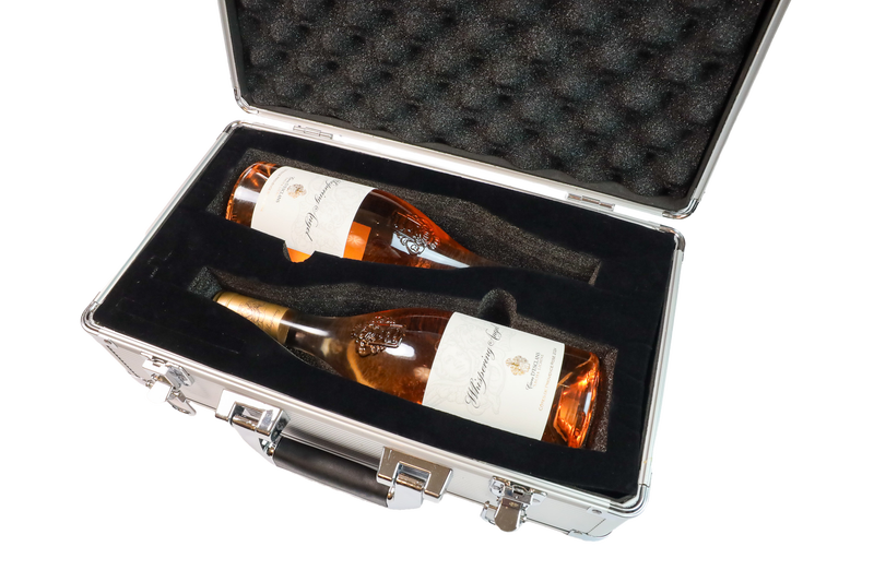 Two Bottles of Whispering Angel with VinBottle Silver Aluminum Case
