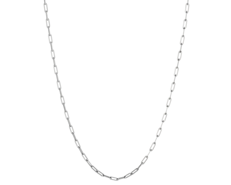 Medium Sterling Silver Paperclip Chain Necklace