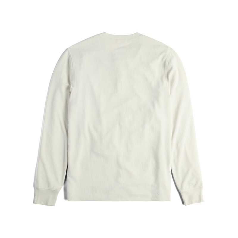 Men's Global Waffle Henley, Bone White