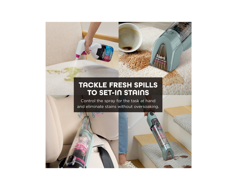 Shark - StainForce Cordless Portable Spot & Stain Cleaner with Dual-Activated Cleaning Solution - Hawaiian Gray