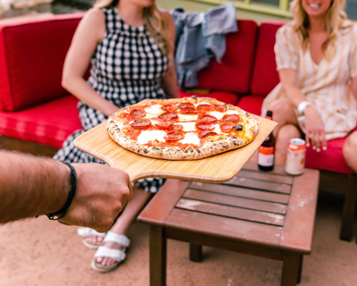 14" Bamboo Pizza Peel & Serving Board